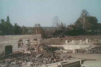 Burned sawmill