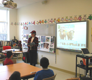 visiting an elementary school